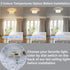 Modern Flush Mount Ceiling Light Fabric Drum Shade Dimmable LED Ceiling Light